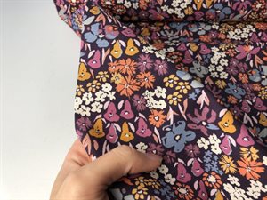 Patchwork stof - fineste farvede blomster, AGF